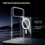 For iPhone 17 Pro Max Scratchproof PC Hybrid TPU Magsafe Phone Case(Transparent)