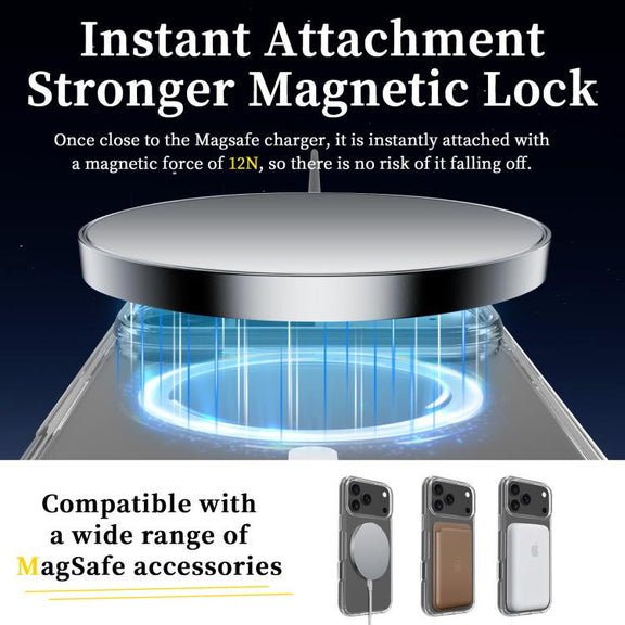For iPhone 17 Pro Max Scratchproof PC Hybrid TPU Magsafe Phone Case(Transparent)