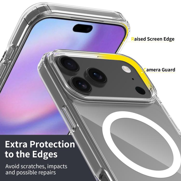 For iPhone 17 Pro Max Scratchproof PC Hybrid TPU Magsafe Phone Case(Transparent)