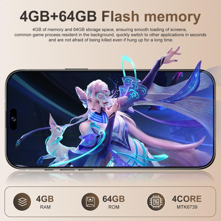 A16 Pro Max / PDA89-B, 4GB+64GB, 6.58 inch Android 10 MTK6739 Quad Core, Network: 4G, OTG, Dual SIM, Plug:AU Plug(Gold) - free shipping - PMc TechLife - Order now!