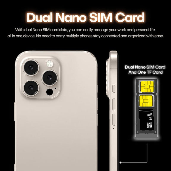 I16 Pro Max / PDQ6, 4GB+64GB, 6.58 inch Android 10 MTK6739 Quad Core, Network: 4G, Dual SIM, Plug:US Plug(White)