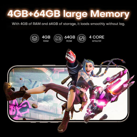 I16 Pro Max / PDQ6, 4GB+64GB, 6.58 inch Android 10 MTK6739 Quad Core, Network: 4G, Dual SIM, Plug:EU Plug(White)