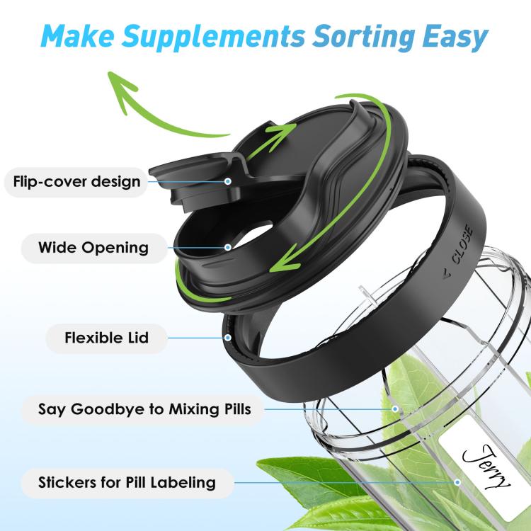 Portable Compartment Sealed Medicine Organizer Large Pill Storage Cup(Black) - free shipping - PMC TechLife - Order now!