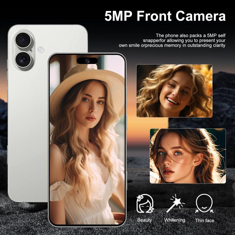 I16 Plus / RAi5, 3GB+64GB, 6.56 inch Android 10 MTK6739 Quad Core, Network: 4G, Dual SIM, Plug:US Plug(White) - free shipping - PMc TechLife - Order now!