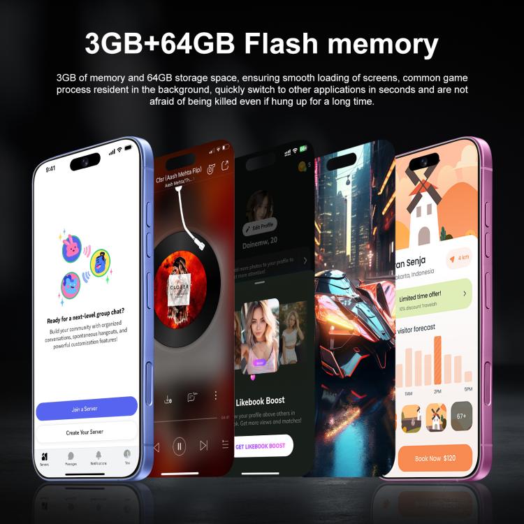 I16 Plus / RAi5, 3GB+64GB, 6.56 inch Android 10 MTK6739 Quad Core, Network: 4G, Dual SIM, Plug:US Plug(Pink) - free shipping - PMc TechLife - Order now!