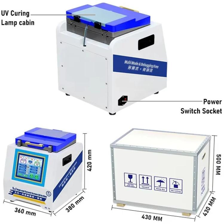 YYD YD-636 UV Curing Laminating Defoaming All-in-One, Plug:EU Plug