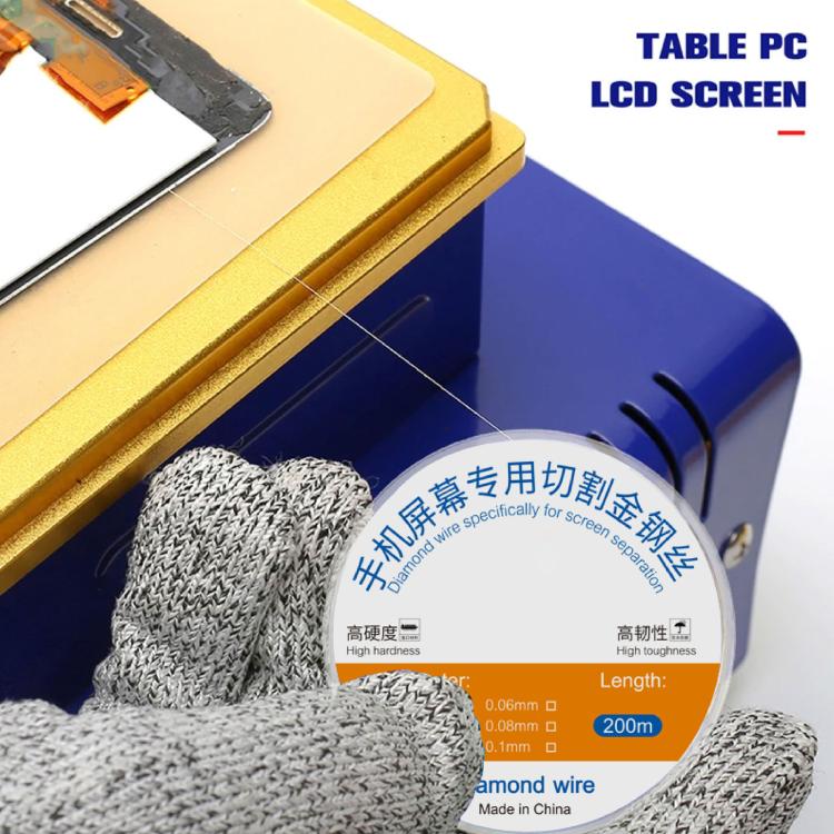 200m Screen Separation Specifically Diamond Cutting Wire, Diameter:0.1mm - free shipping - PMC TechLife - Order now!