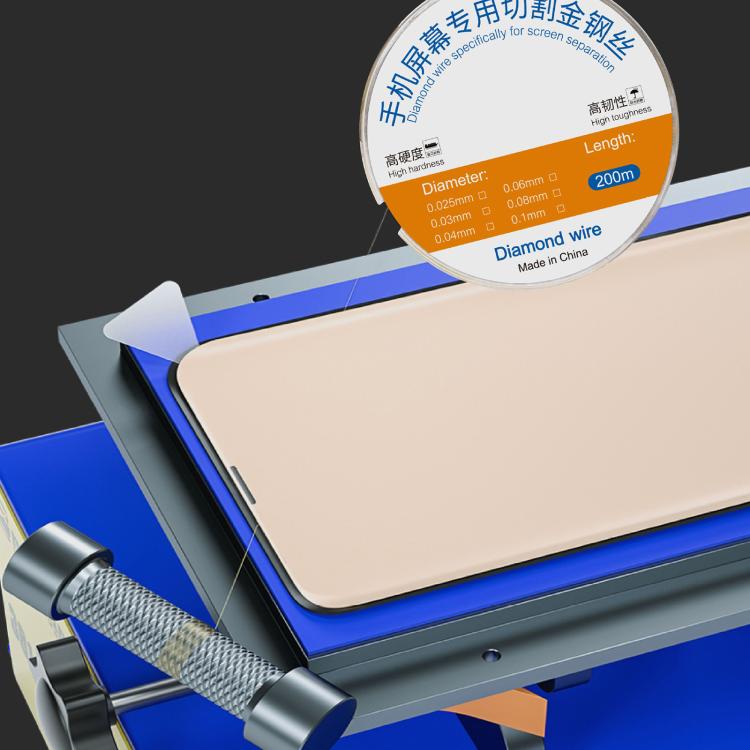 200m Screen Separation Specifically Diamond Cutting Wire, Diameter:0.1mm - free shipping - PMC TechLife - Order now!