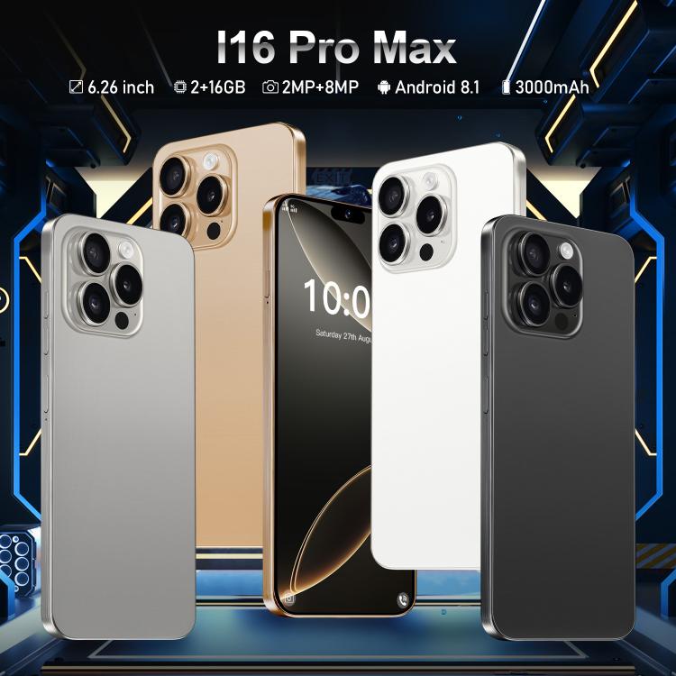 I16 Pro Max / ZPT93, 2GB+16GB, 6.26 inch Android 8.1 MTK6737 Quad Core, Network: 4G, Dual SIM, Plug:UK Plug(Black) - free shipping - PMc TechLife - Order now!