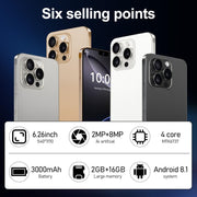 I16 Pro Max / ZPT93, 2GB+16GB, 6.26 inch Android 8.1 MTK6737 Quad Core, Network: 4G, Dual SIM, Plug:UK Plug(Grey)