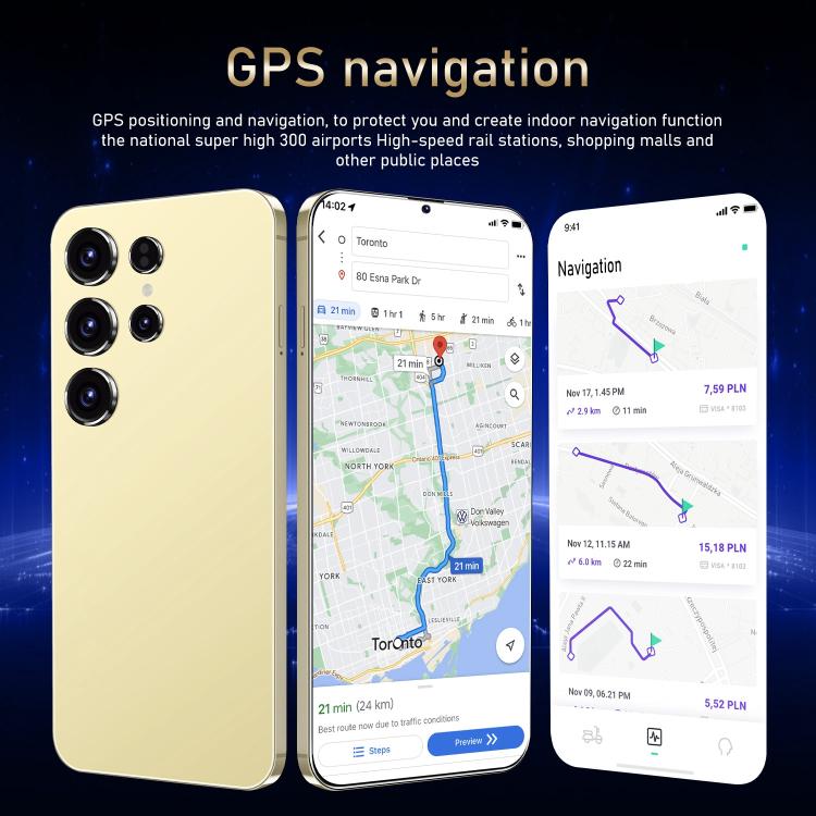 S24 Ultra / ZKU213, 2GB+16GB, 6.56 inch Android 8.1 MTK6580A Quad Core, Network: 3G, Dual SIM, Plug:EU Plug(Yellow) - free shipping - PMc TechLife - Order now!