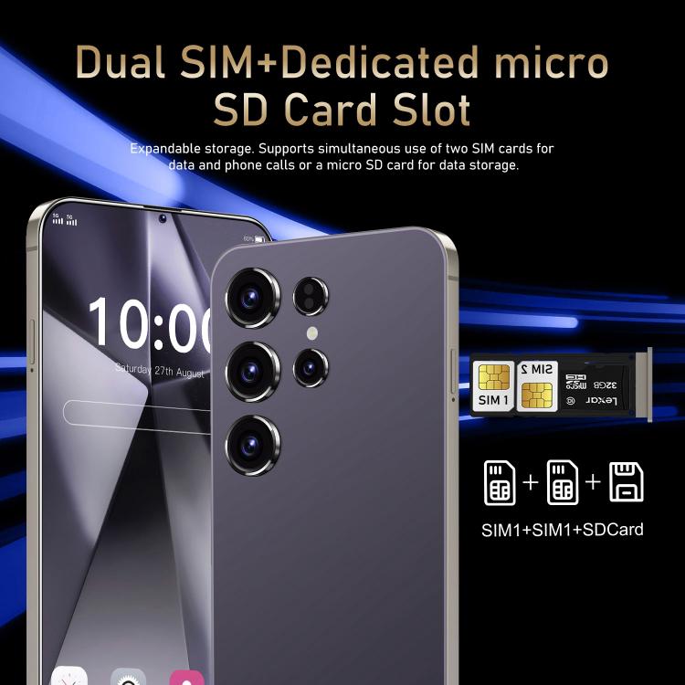 S24 Ultra / ZKU213, 2GB+16GB, 6.56 inch Android 8.1 MTK6580A Quad Core, Network: 3G, Dual SIM, Plug:US Plug(Grey) - free shipping - PMc TechLife - Order now!
