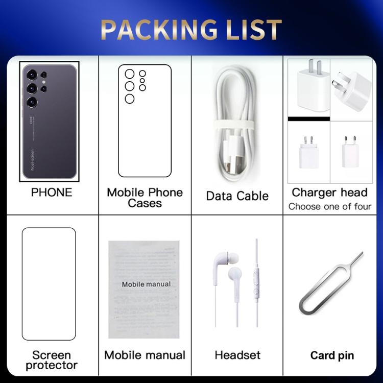 S24 Ultra / ZKU213, 2GB+16GB, 6.56 inch Android 8.1 MTK6580A Quad Core, Network: 3G, Dual SIM, Plug:EU Plug(Grey) - free shipping - PMc TechLife - Order now!