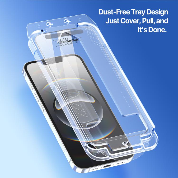 For iPhone 16e DUX DUCIS Roga Series 2.5D HD Fully Transparent Tempered Screen Protector with Dust Removal Quick-Attach Box - free shipping - PMc TechLife - Order now!