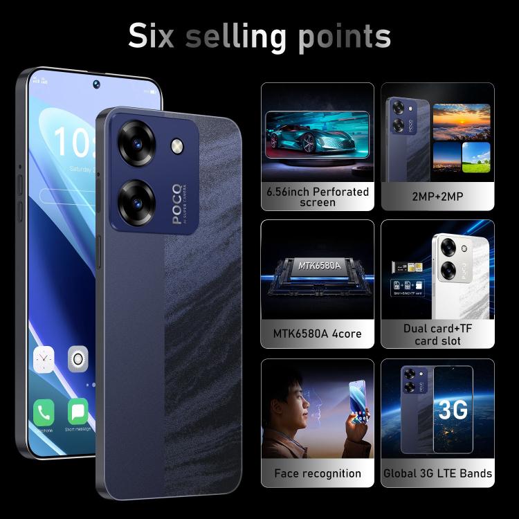 M7 Pro / ZKU289, 2GB+16GB, 6.56 inch Android 8.1 MTK6580A Quad Core, Network: 3G, Dual SIM, Plug:EU Plug(Black)