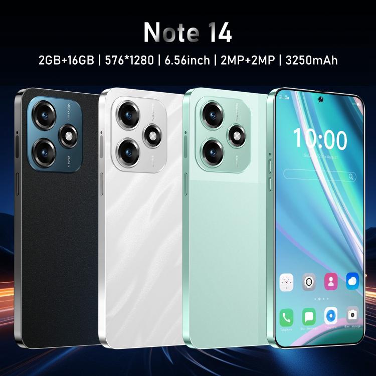 Note 14 / ZKU291, 2GB+16GB, 6.56 inch Android 8.1 MTK6580A Quad Core, Network: 3G, Dual SIM, Plug:AU Plug(White) - free shipping - PMc TechLife - Order now!