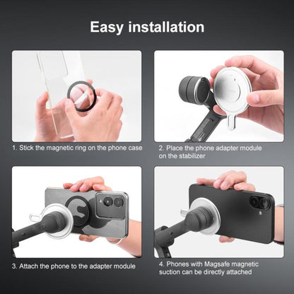 Magnetic MagSafe Adapter Phone Holder For DJI Osmo Mobile 6 / 7 / 7P(Silver) - free shipping - PMC Jewellery - Order now!