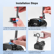 Flymile Magnetic Phone Tripod Mount MagSafe Adapter Phone Holder, Style:Folding Akka Cold Shoe Mount
