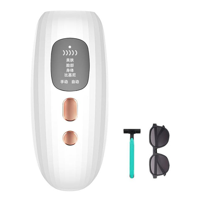 FY-B503 Portable Laser Hair Removal Device Photon Electric IPL Intense Pulse Hair Remover, US Plug(White)