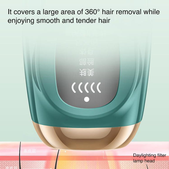 FY-B503 Portable Laser Hair Removal Device Photon Electric IPL Intense Pulse Hair Remover, UK Plug(White)