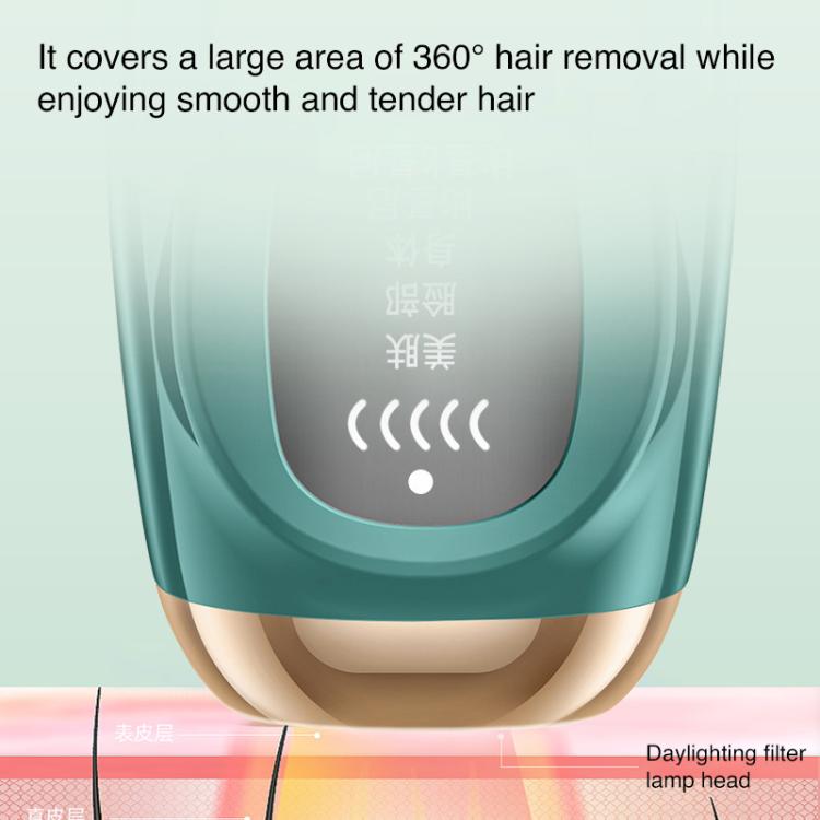 FY-B503 Portable Laser Hair Removal Device Photon Electric IPL Intense Pulse Hair Remover, UK Plug(White)