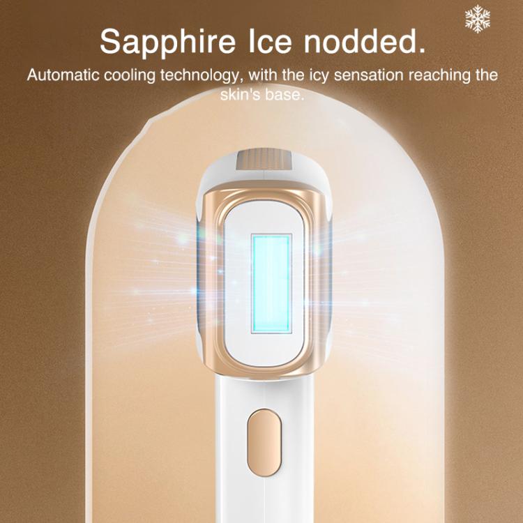 FY-B506 Sapphire Ice Sense Painless Strong Pulse Ice Point Skin Rejuvenation Hair Removal Device, US Plug(Black)