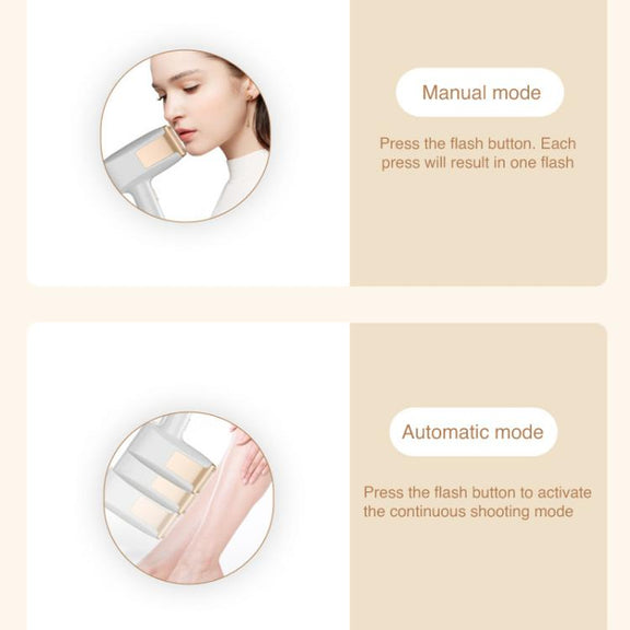FY-B506 Sapphire Ice Sense Painless Strong Pulse Ice Point Skin Rejuvenation Hair Removal Device, UK Plug(White)