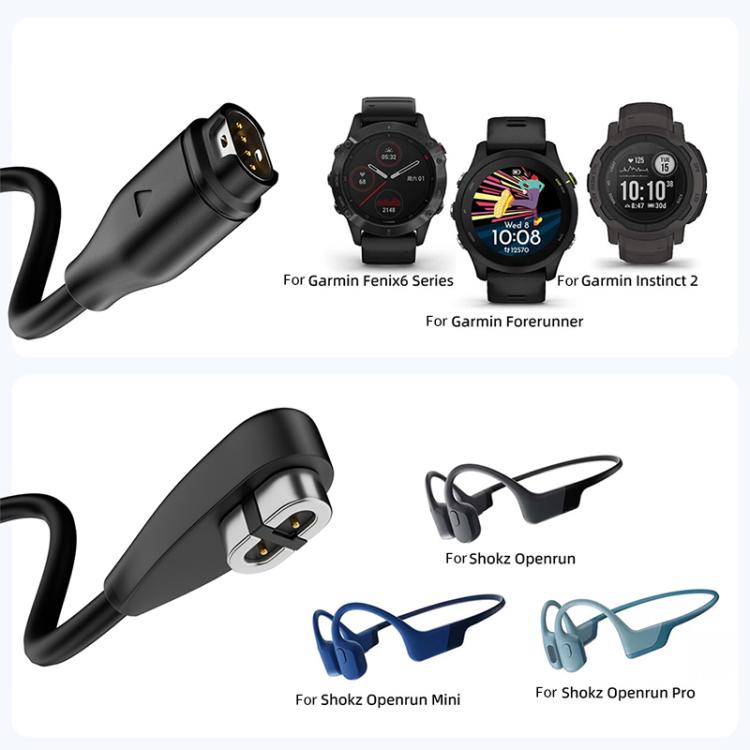 2 in 1 Earphone & Smart Watch Charging Adapter Cable for Shokz & Garmin, Interface:Type-C