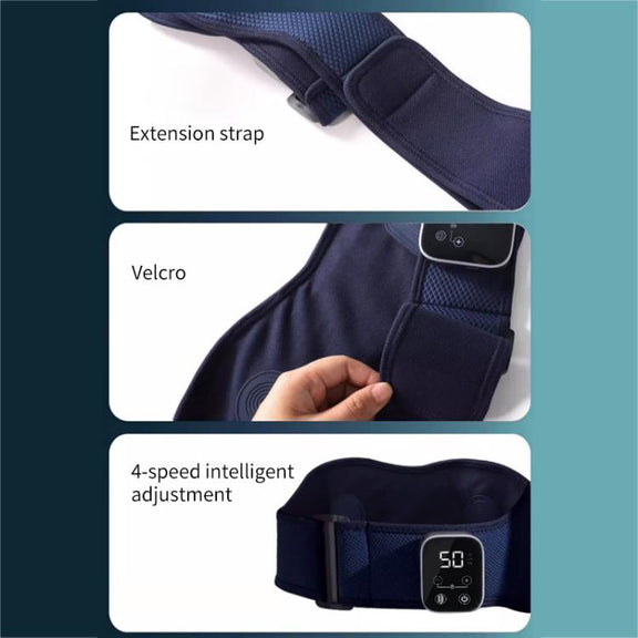WG-HG-16008 Hot Compress Massage Waist Massager Period Pain Relieve Massager(Navy Blue)
