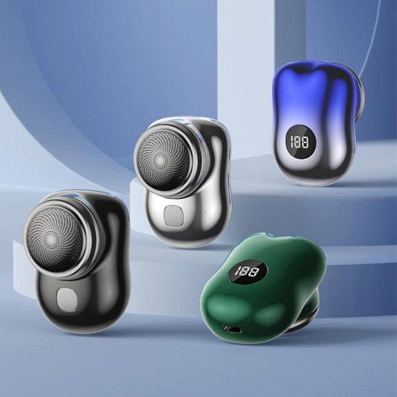WG-P10X Portable Rechargeable LED Digital Display Electric Shaver(Green)