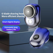 WG-P10X Portable Rechargeable LED Digital Display Electric Shaver(Green)