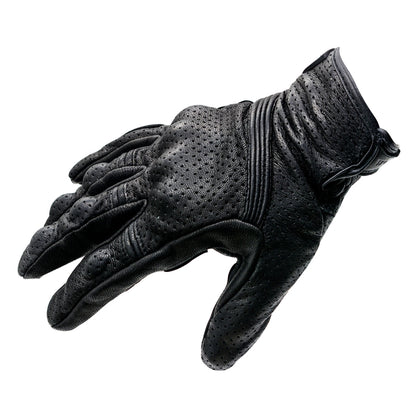 WUPP CS-1049A Outdoor Motorcycle Cycling Breathable Leather Full Finger Gloves with Holes, Size:M(Black) - free shipping - PMC Jewellery - Order now!