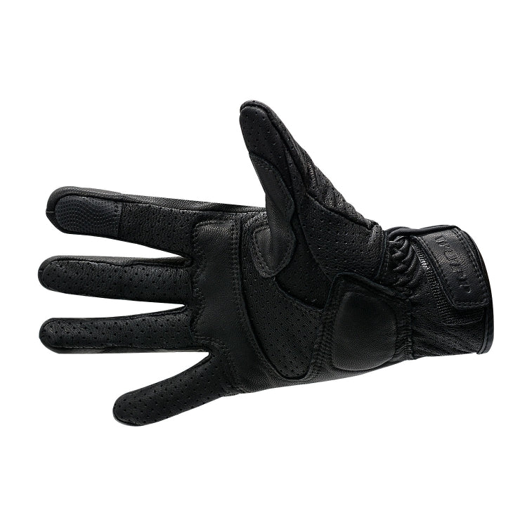 WUPP CS-1049A Outdoor Motorcycle Cycling Breathable Leather Full Finger Gloves with Holes, Size:M(Black) - free shipping - PMC Jewellery - Order now!