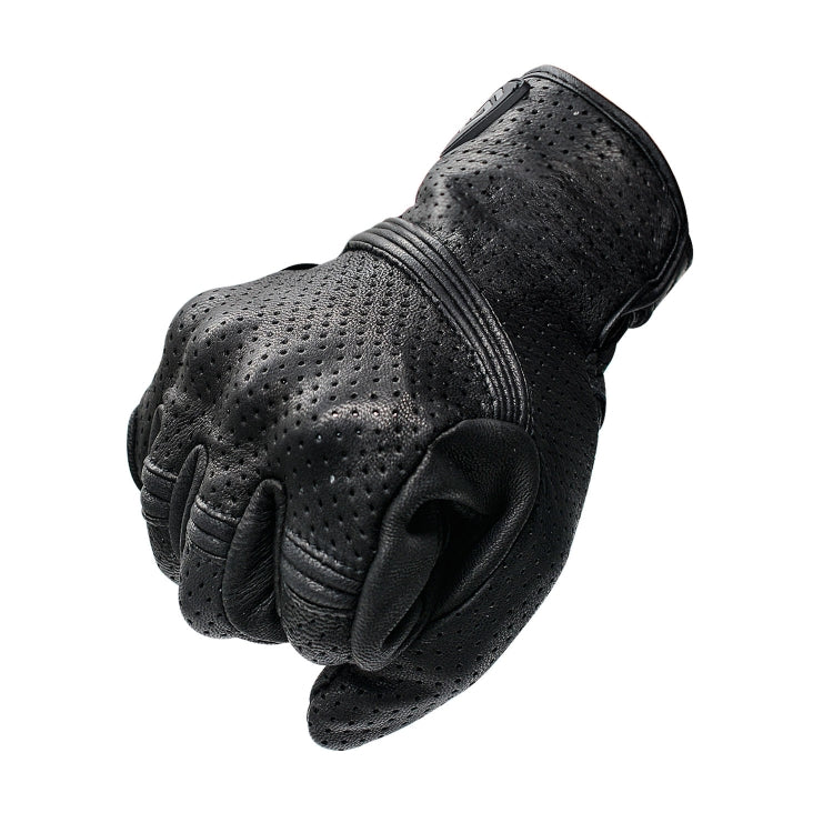 WUPP CS-1049A Outdoor Motorcycle Cycling Breathable Leather Full Finger Gloves with Holes, Size:M(Black) - free shipping - PMC Jewellery - Order now!