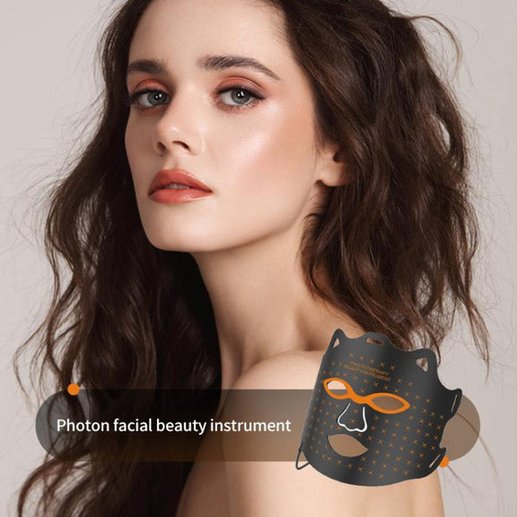 WG-SP-1103 LED Colorful Photon Rejuvenation Mask Facial Beauty Instrument, Regular, Plug:US Plug(Black)