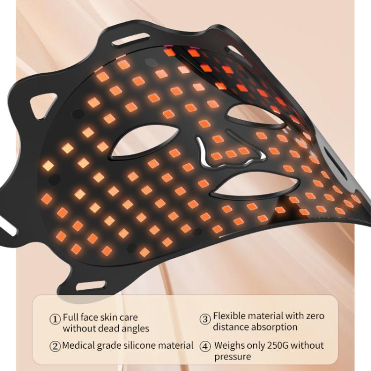 WG-SP-1103 LED Colorful Photon Rejuvenation Mask Facial Beauty Instrument, Regular, Plug:US Plug(Black)
