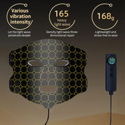 WG-B-M03 Vibration Massage Photon Mask Photon Rejuvenation Facial Beauty Device, UK Plug(Black)