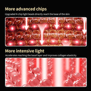 WG-B-M03 Vibration Massage Photon Mask Photon Rejuvenation Facial Beauty Device, UK Plug(Black)