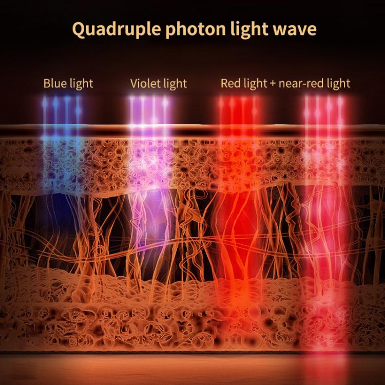 WG-B-M03 Vibration Massage Photon Mask Photon Rejuvenation Facial Beauty Device, EU Plug(Black) - free shipping - PMC TechLife - Order now!