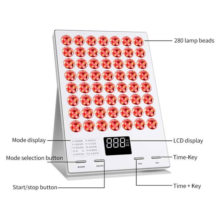 WG-YM-8005 280 LED Lamp Beads Beauty Device Photon Rejuvenation Instrument, EU Plug(White) - free shipping - PMC TechLife - Order now!