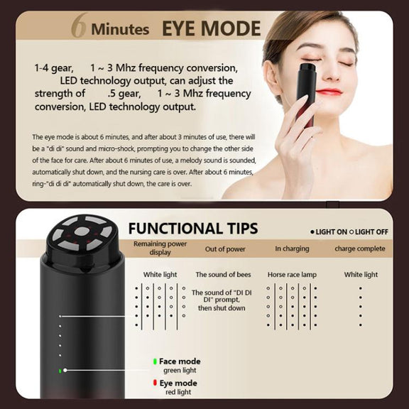 L3007 Frequency Conversion Microcurrent Photon Skin Rejuvenation RF Beauty Instrument(Gradient Color)