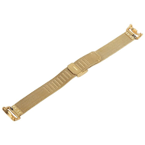 For Xiaomi Smart Band 9 / 8 Integrated Buckle Embossed Milanese Metal Watch Band(Gold)