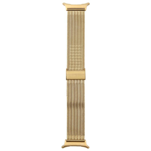 For Samsung Galaxy Watch Ultra 47mm Integrated Buckle Embossed Milanese Metal Watch Band(Gold)