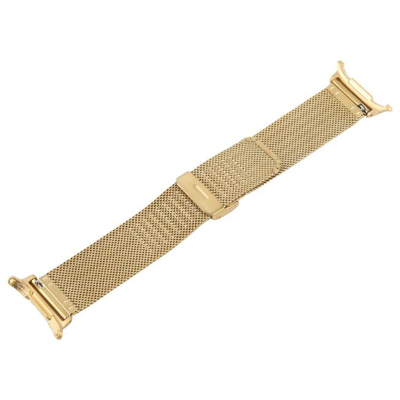 For Samsung Galaxy Watch Ultra 47mm Integrated Buckle Embossed Milanese Metal Watch Band(Gold)