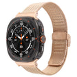 For Samsung Galaxy Watch Ultra 47mm Integrated Buckle Embossed Milanese Metal Watch Band(Rose Gold) - free shipping - PMC TechLife - Order now!