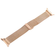 For Samsung Galaxy Watch Ultra 47mm Integrated Buckle Embossed Milanese Metal Watch Band(Rose Gold)