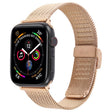 For Apple Watch 42mm / 41mm / 40mm / 38mm Integrated Buckle Embossed Thick Milanese Metal Watch Band(Rose Gold) - free shipping - PMC TechLife - Order now!