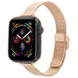 For Apple Watch 42mm / 41mm / 40mm / 38mm Integrated Buckle Embossed Slim Milanese Metal Watch Band(Rose Gold) - free shipping - PMC TechLife - Order now!