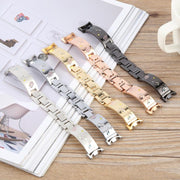 For Xiaomi Smart Band 9 / 8 Diamond Quick Release Chain Bracelet Metal Watch Band(Silver)