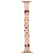 For Apple Watch 42mm / 41mm / 40mm / 38mm Diamond Quick Release Chain Bracelet Metal Watch Band(Rose Gold)